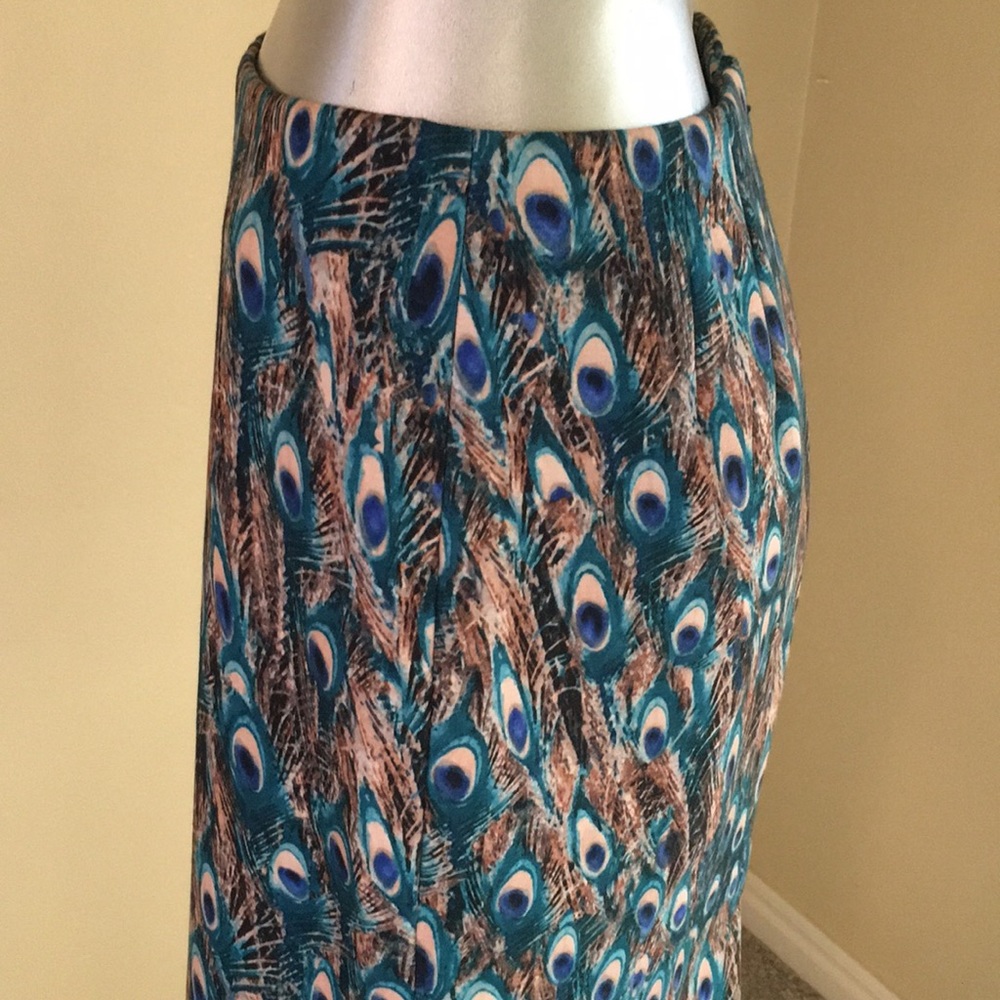TALBOTS | Peacock Print Pencil Skirt - Picture 5 of 14